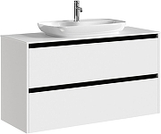 Тумба под раковину Allen Brau Activity 120 1.34007.WM подвесная цвет Белый матовый+Черный браш