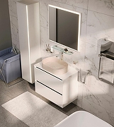 Тумба под раковину Allen Brau Activity 120 1.34007.WM подвесная цвет Белый матовый+Черный браш-4