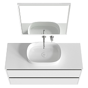 Тумба под раковину Allen Brau Activity 120 1.34007.WM подвесная цвет Белый матовый+Черный браш-4