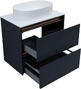 Тумба под раковину Allen Brau Activity 70 1.34011.AM подвесная цвет Антрацит матовый+Олива браш-5