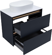 Тумба под раковину Allen Brau Activity 80 1.34012.AM подвесная цвет Антрацит матовый+Олива браш-4