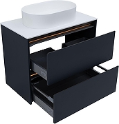 Тумба под раковину Allen Brau Activity 80 1.34012.AM подвесная цвет Антрацит матовый+Олива браш-5