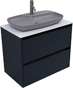 Тумба под раковину Allen Brau Activity 80 1.34012.AM подвесная цвет Антрацит матовый+Олива браш-7