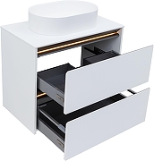 Тумба под раковину Allen Brau Activity 80 1.34012.WM подвесная цвет Белый матовый+Олива браш-4