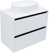 Тумба под раковину Allen Brau Activity 80 1.34012.WM подвесная цвет Белый матовый+Олива браш-6