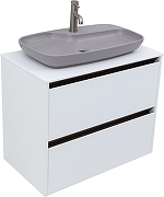 Тумба под раковину Allen Brau Activity 80 1.34012.WM подвесная цвет Белый матовый+Олива браш-7