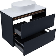 Тумба под раковину Allen Brau Activity 90 1.34013.AM подвесная цвет Антрацит матовый+Олива браш-5