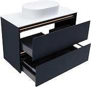 Тумба под раковину Allen Brau Activity 100 1.34014.AM подвесная цвет Антрацит матовый+Олива браш-6