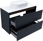 Тумба под раковину Allen Brau Activity 100 1.34014.AM подвесная цвет Антрацит матовый+Олива браш-7