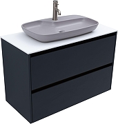 Тумба под раковину Allen Brau Activity 100 1.34014.AM подвесная цвет Антрацит матовый+Олива браш-9