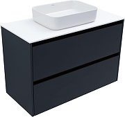 Тумба под раковину Allen Brau Activity 100 1.34014.AM подвесная цвет Антрацит матовый+Олива браш-10