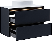 Тумба под раковину Allen Brau Activity 100 1.34014.AM подвесная цвет Антрацит матовый+Олива браш-11