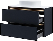 Тумба под раковину Allen Brau Activity 100 1.34014.AM подвесная цвет Антрацит матовый+Олива браш-16