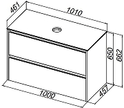 Тумба под раковину Allen Brau Activity 100 1.34014.AM подвесная цвет Антрацит матовый+Олива браш-19