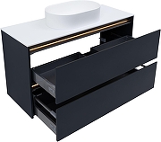 Тумба под раковину Allen Brau Activity 120 1.34015.AM подвесная цвет Антрацит матовый+Олива браш-6