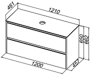 Тумба под раковину Allen Brau Activity 120 1.34015.AM подвесная цвет Антрацит матовый+Олива браш-14