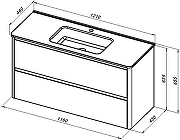 Тумба под раковину Allen Brau Gravity 119 1.370011.AM подвесная цвет Антрацит матовый-1