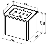 Тумба под раковину Allen Brau Gravity 60 1.370012.CGM подвесная цвет Олива матовый-1