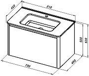 Тумба под раковину Allen Brau Gravity 79 1.370013.WM подвесная цвет Белый матовый-1
