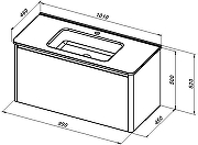Тумба под раковину Allen Brau Gravity 99 1.370014.CGM подвесная цвет Олива матовый-1
