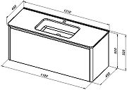 Тумба под раковину Allen Brau Gravity 119 1.370015.CGM подвесная цвет Олива матовый-1