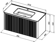 Тумба под раковину Allen Brau Gravity 99 1.370018.WM подвесная цвет Белый матовый-1