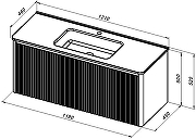 Тумба под раковину Allen Brau Gravity 119 1.370019.WM подвесная цвет Белый матовый-1
