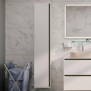 Шкаф пенал Allen Brau Activity 35 1.34001.WM подвесной цвет Белый матовый+Черный браш-10