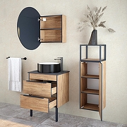 Тумба под раковину Corozo Форест 60 SD-00001048 подвесная цвет Коричневый-15