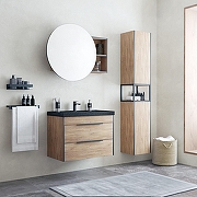 Тумба под раковину Corozo Форест 80 SD-00001049 подвесная цвет Коричневый-3