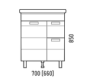 Тумба под раковину Corozo Денвер 70 SD-00001118 цвет Белый-7