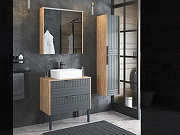 Тумба под раковину Corozo Инди 80 SD-00001361 цвет Серый-8