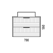 Тумба под раковину Corozo Инди 80 SD-00001361 цвет Серый-9