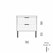 Тумба под раковину Corozo Инди 80 SD-00001361 цвет Серый-15