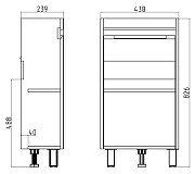 Тумба под раковину Corozo Остин 45 SD-00000544 цвет Белый-11