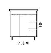 Тумба под раковину Corozo Остин 80 SD-00000547 цвет Белый-8