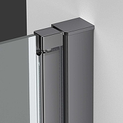 Душевая дверь Vincea Alpha 85 VDP-3AL850CLGM профиль Вороненая сталь стекло прозрачное-1