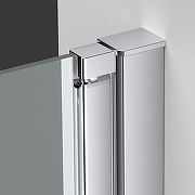 Душевая дверь Vincea Alpha 85 VDP-3AL850CLB профиль Черный стекло прозрачное-3