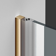 Душевая дверь Vincea Alpha 85 VDP-3AL850CLG профиль Брашированное золото стекло прозрачное-1