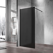 Душевая перегородка Vincea Walk in 100 VSW-1H100GFB профиль Черный матовый стекло матовое тонированное
