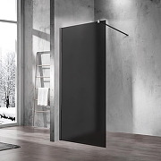 Душевая перегородка Vincea Walk in 100 VSW-1H100GFGM профиль Вороненая сталь стекло матовое тонированное