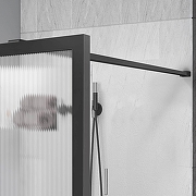 Душевая перегородка Vincea Walk in HP Art 110 VSW-1HP110FLGM профиль вороненая сталь стекло рифленое-2