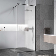 Душевая перегородка Vincea Walk in HP Art 120 VSW-1HP120FLGM профиль вороненая сталь стекло рифленое