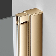 Душевая дверь Vincea Alpha 100 VDP-3AL100CLG профиль Брашированное золото стекло прозрачное-2