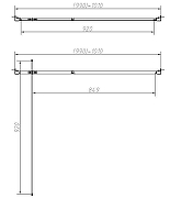 Душевая дверь Vincea Alpha 100 VDP-3AL100CLG профиль Брашированное золото стекло прозрачное-6