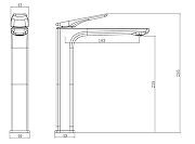 Смеситель для раковины Vincea Puro VBF-5P02GM цвет Вороненая сталь-3