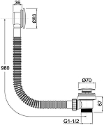 Слив-перелив Allen Brau Priority 5.31027-GB автомат click-clack цвет Золото-1