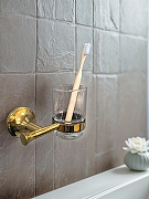 Стакан для зубных щеток AltroBagno Corposo 080205 Gl цвет Золото-1