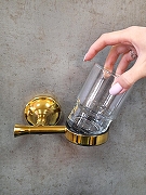 Стакан для зубных щеток AltroBagno Corposo 080205 Gl цвет Золото-4