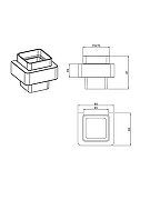 Стакан для зубных щеток AltroBagno Aperto 080201 MB цвет Черный матовый-7